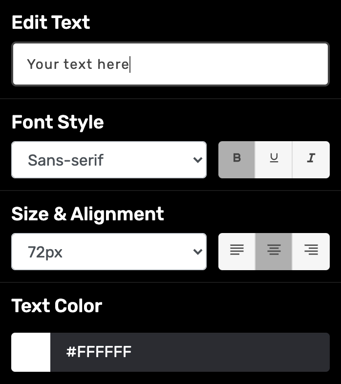 Editable text elements