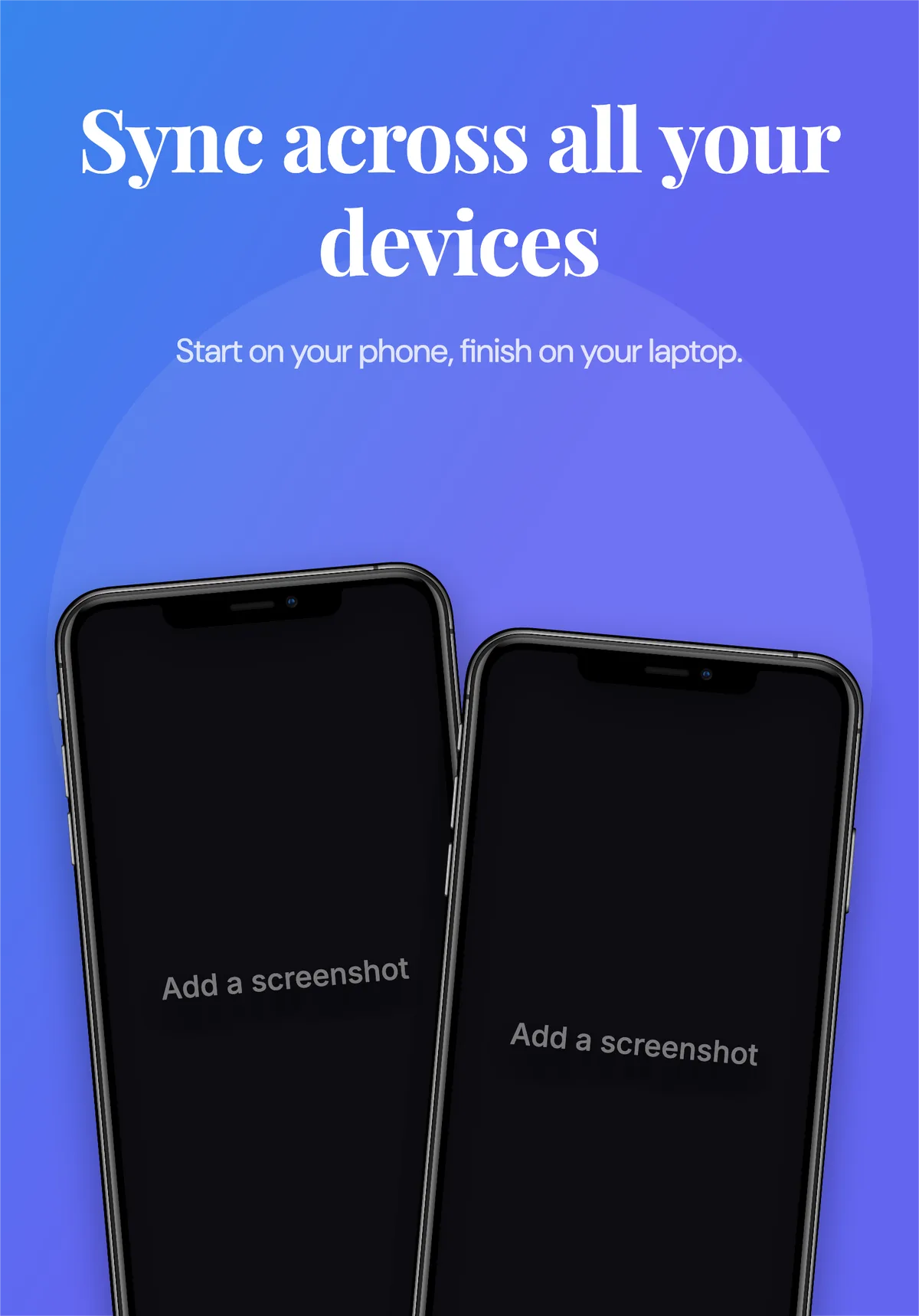 App Store iPad 11" · Two phones template preview