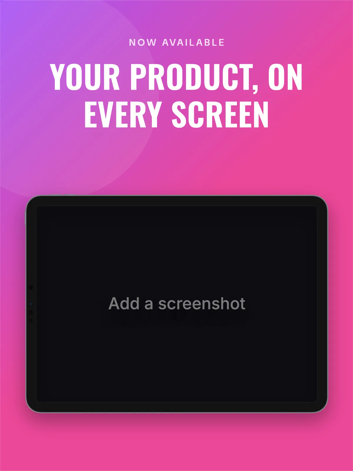 App Store iPad 12.9" · Tablet template preview