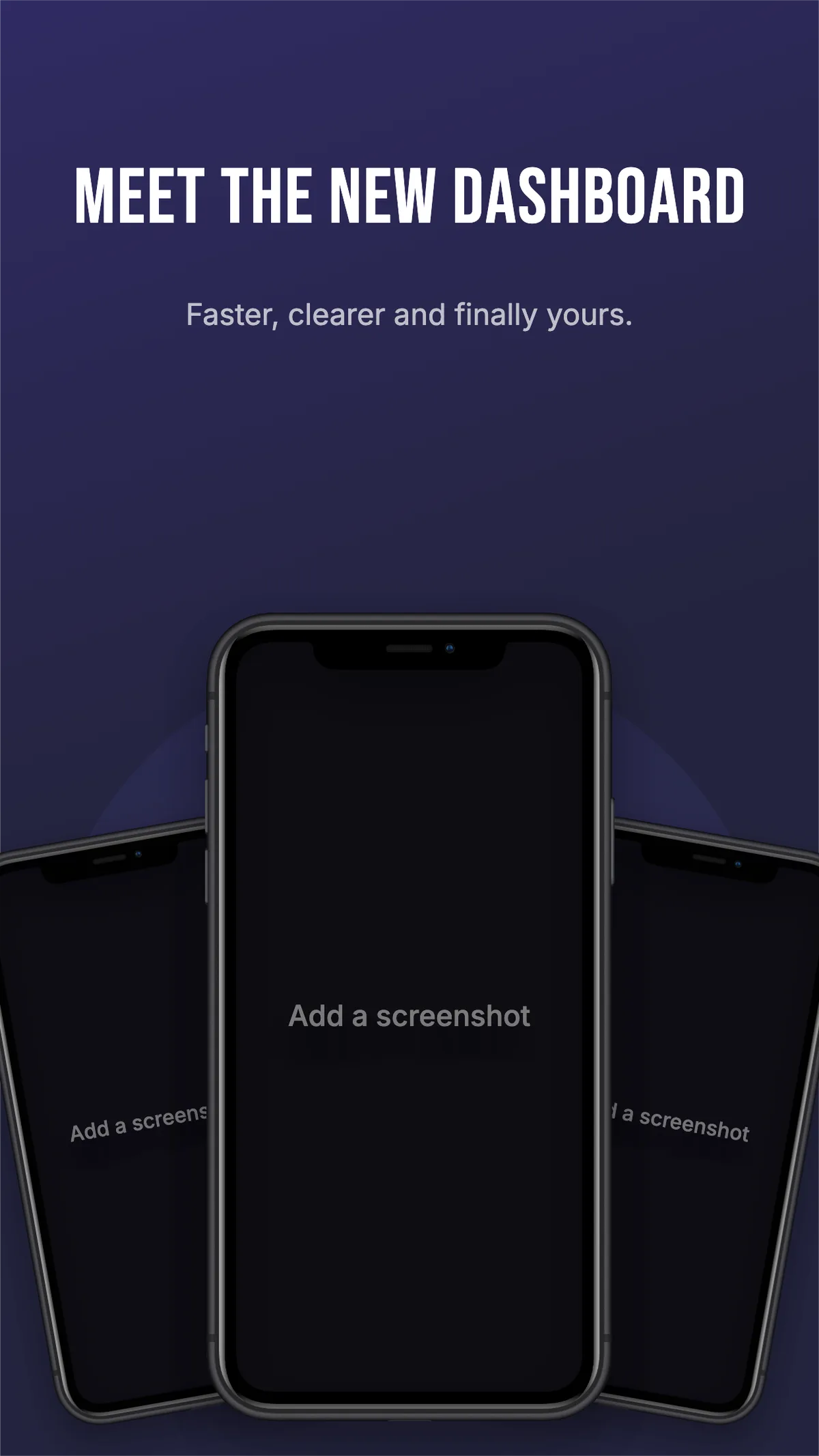 App Store iPhone 5.5" · Three phones template preview