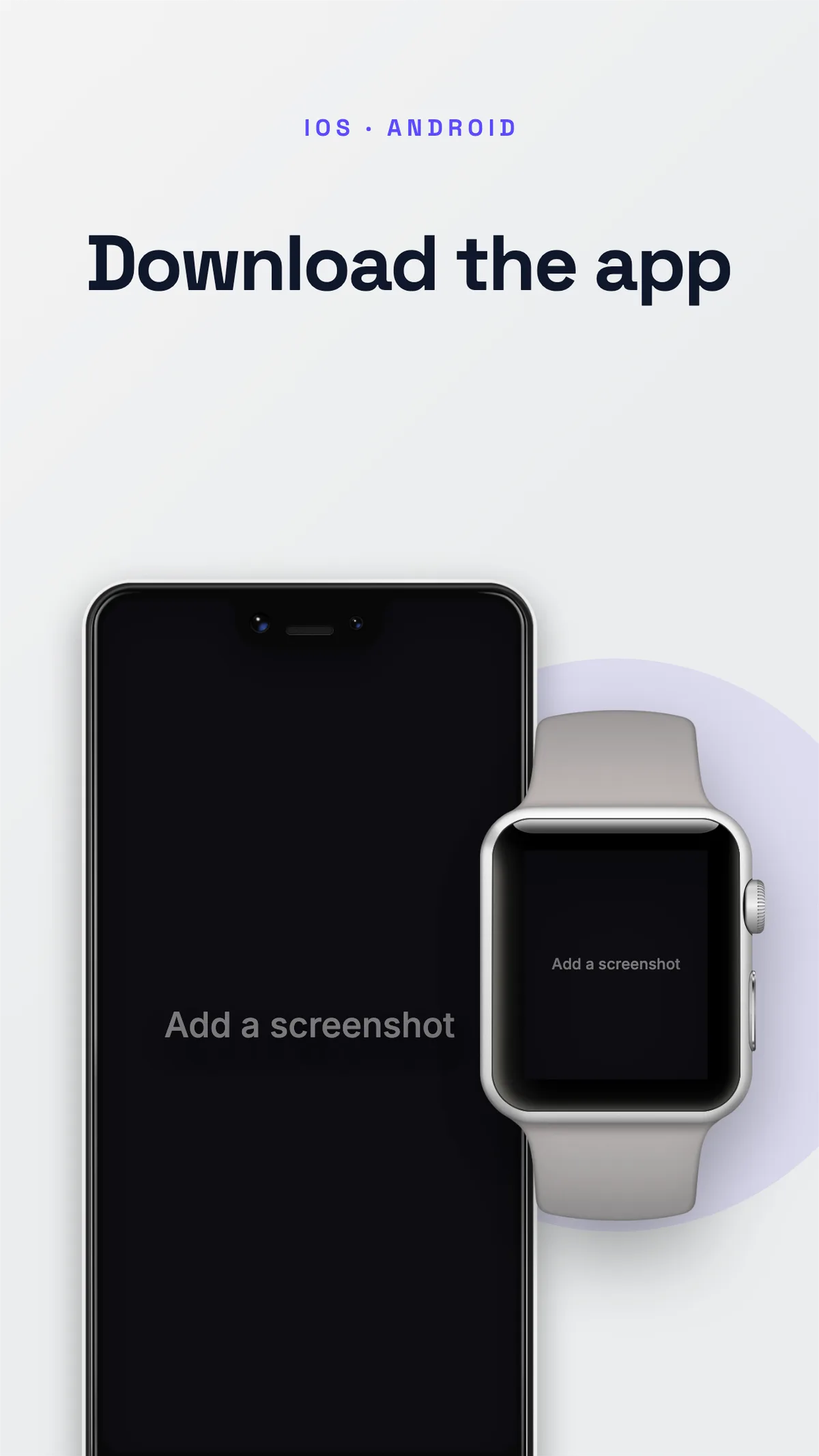 App Store iPhone 5.5" · Watch + phone template preview