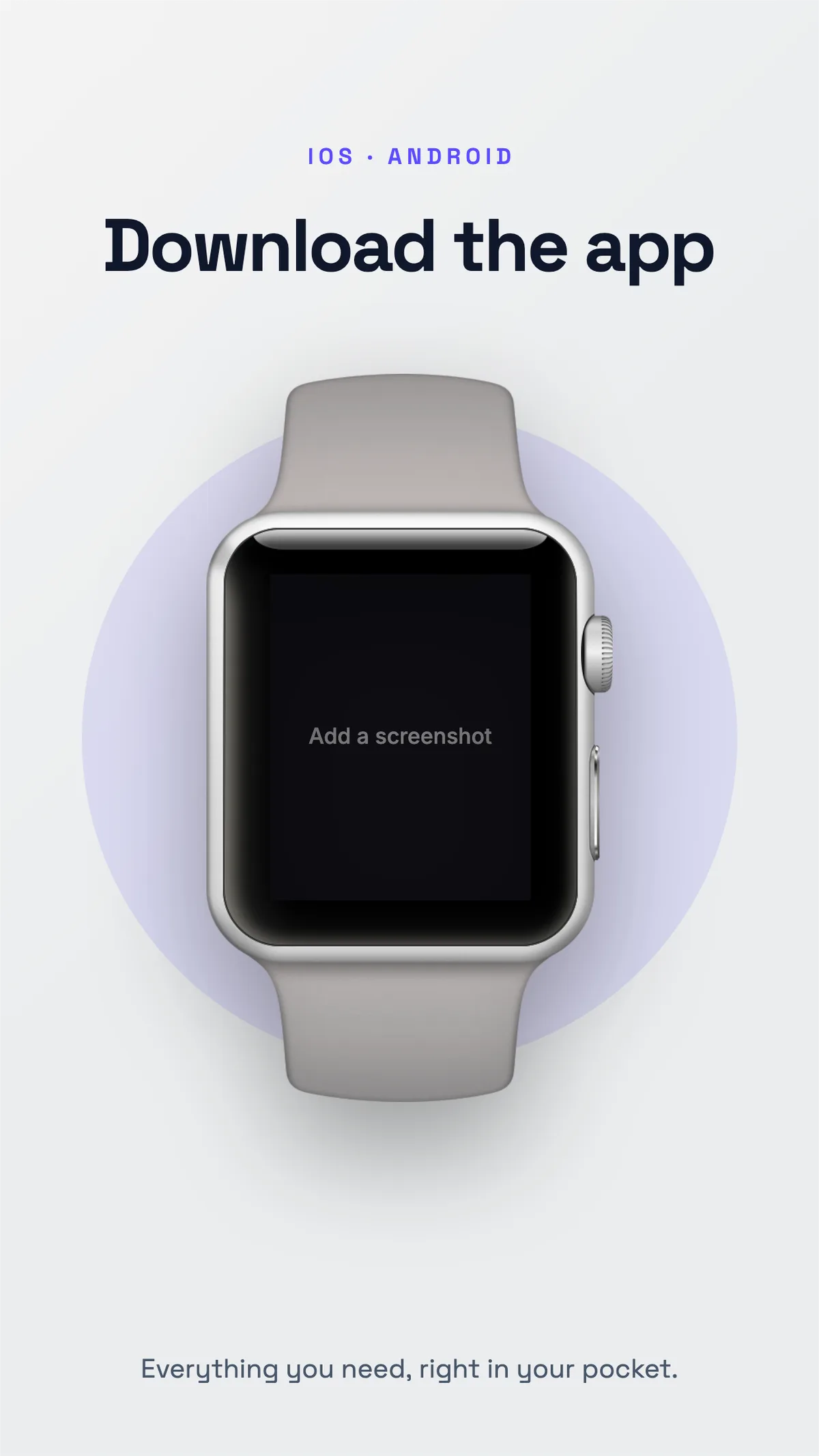 App Store iPhone 5.5" · Watch template preview