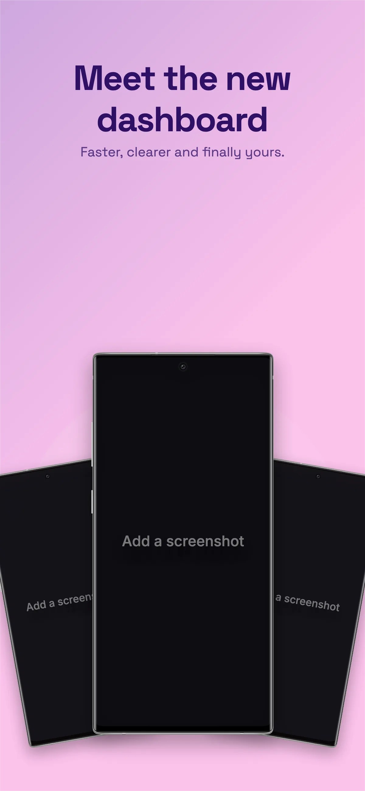 App Store iPhone 6.7" · Three phones template preview