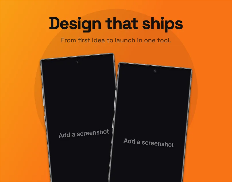 Behance Cover · Two phones template preview
