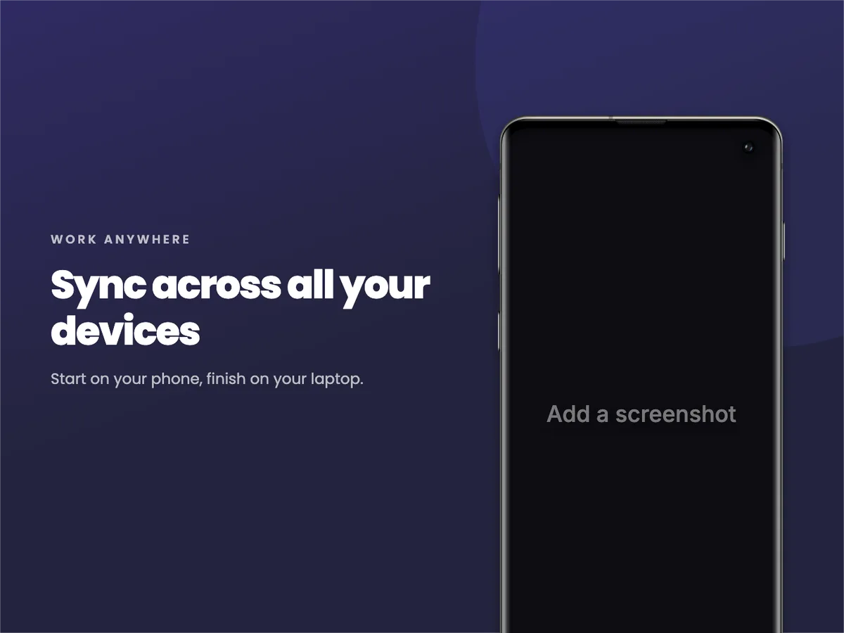 Behance Project image · Phone hero template preview