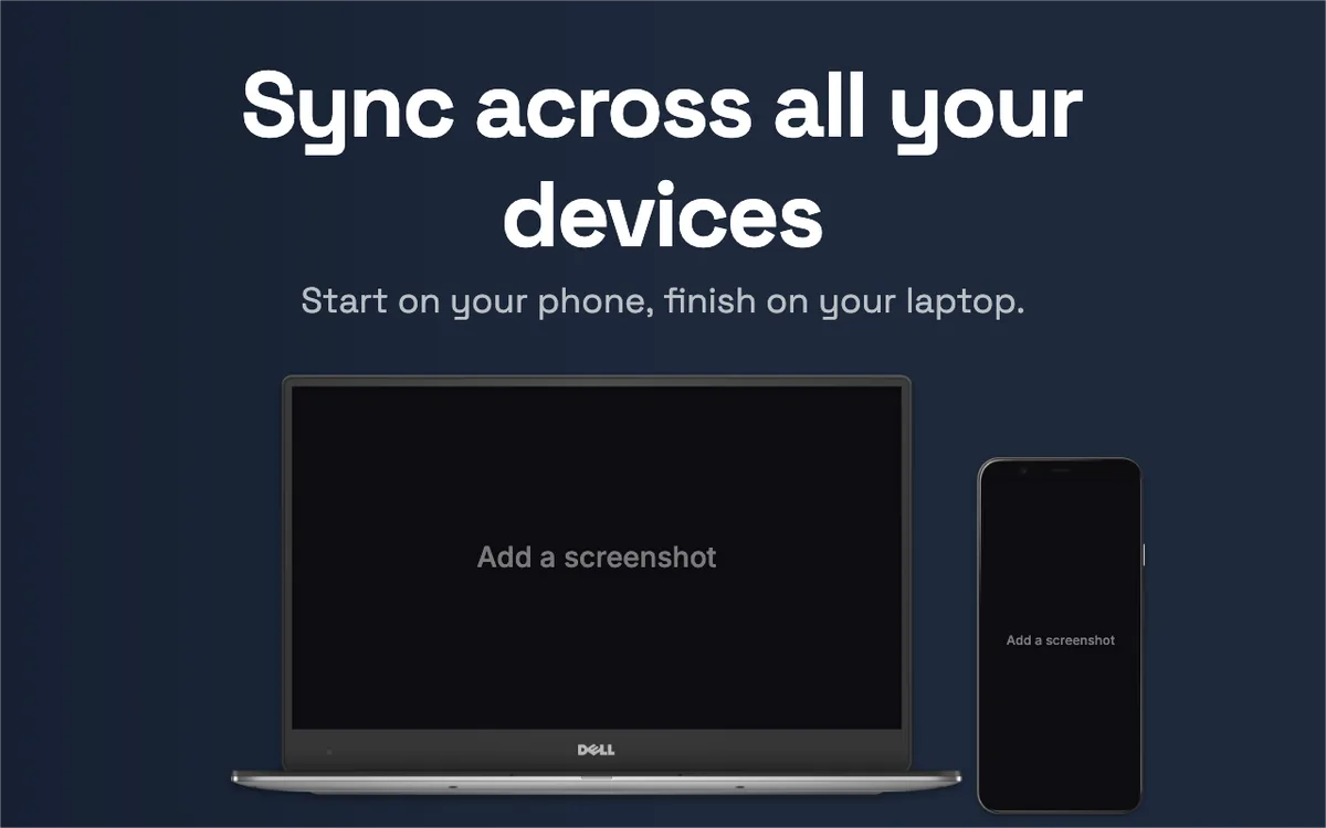 Chrome Web Store Screenshot · Laptop + phone template preview