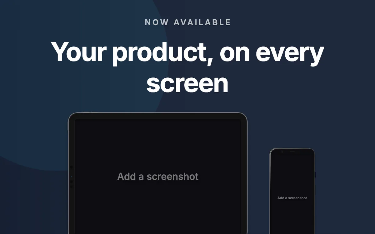Chrome Web Store Screenshot · Tablet + phone template preview