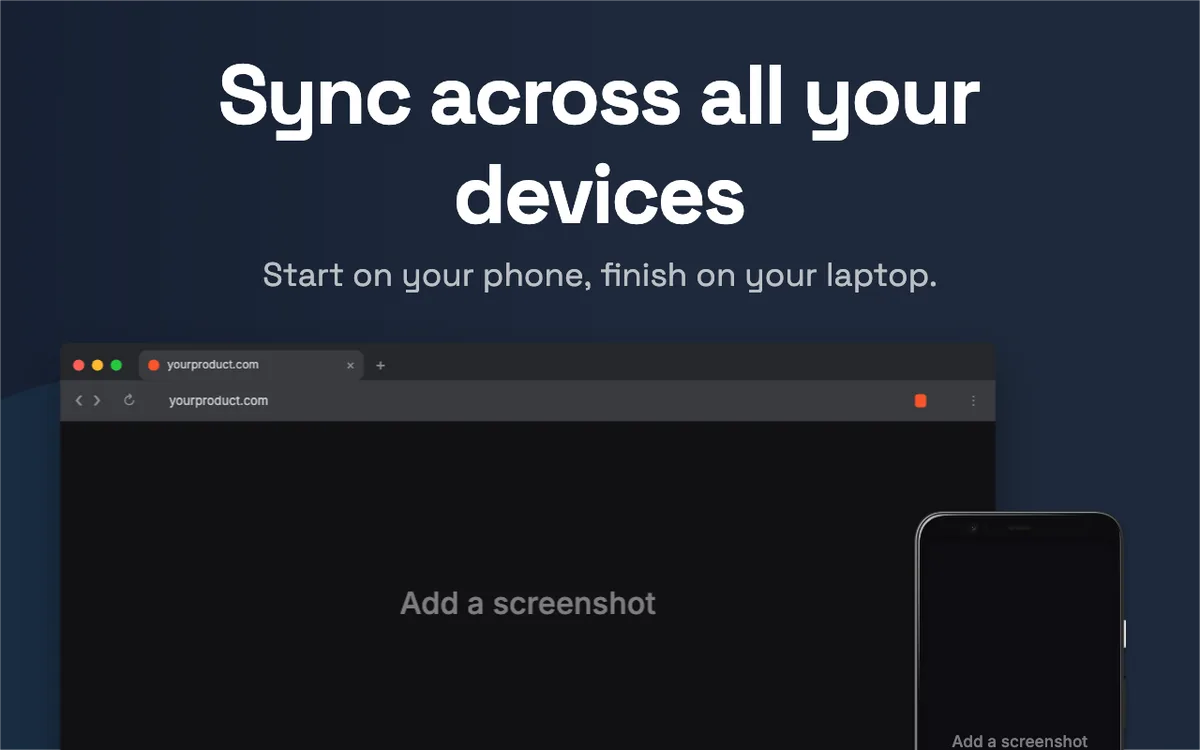 Chrome Web Store Screenshot · Web + mobile template preview