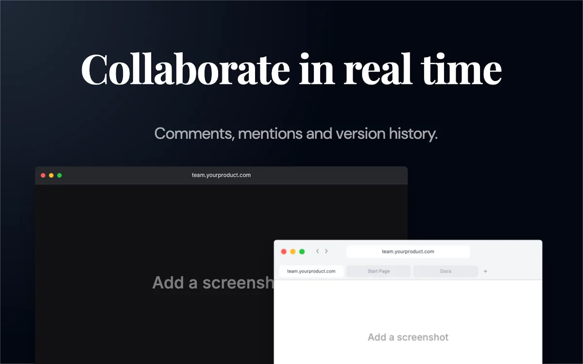 Chrome Web Store Screenshot · Two windows template preview