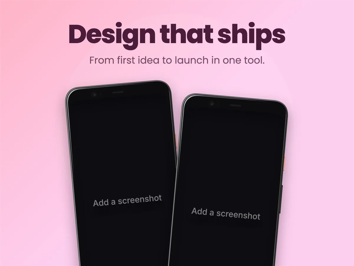 Dribbble HD shot · Two phones template preview