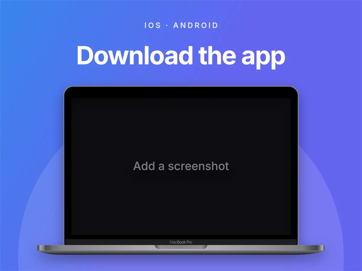 Dribbble HD shot · Laptop template preview