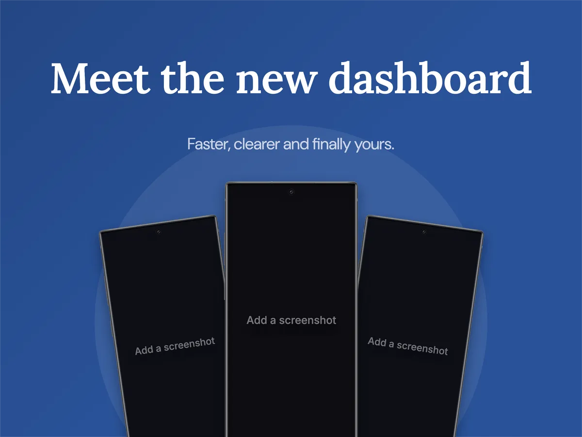Dribbble HD shot · Three phones template preview