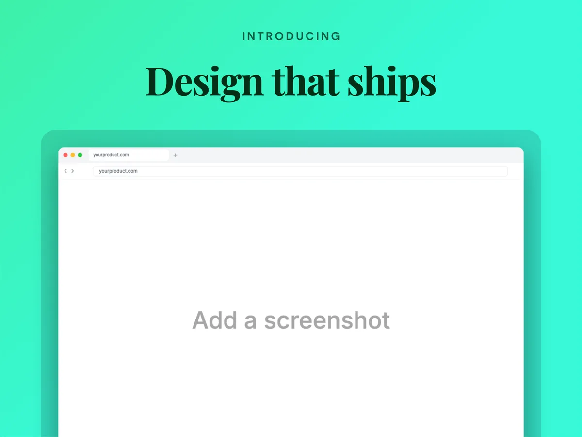 Dribbble Shot · Floating card template preview