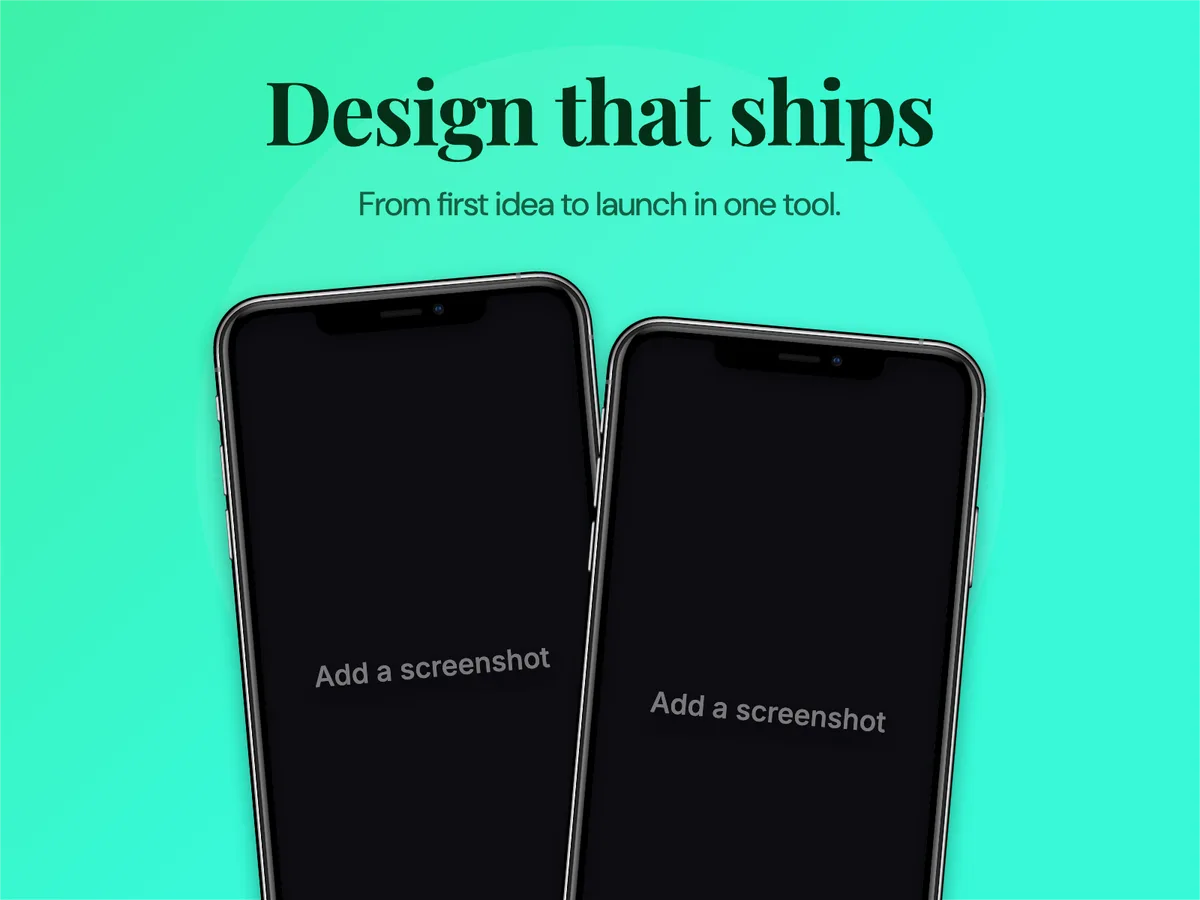 Dribbble Shot · Two phones template preview