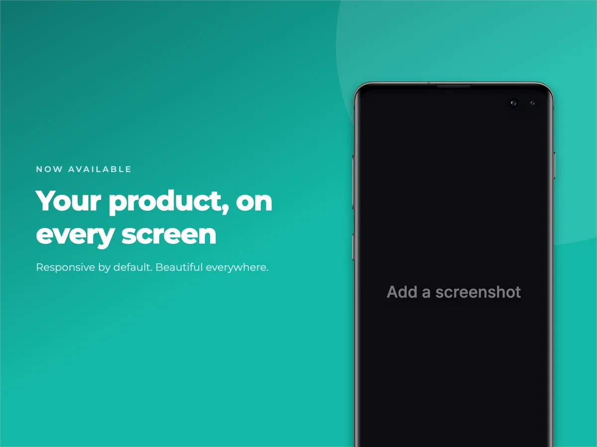 Dribbble Shot · Phone hero template preview