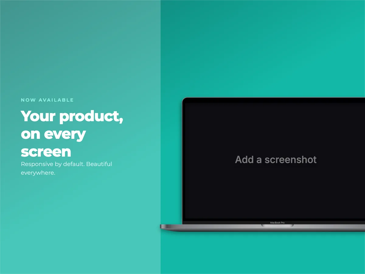 Dribbble Shot · Split panel template preview