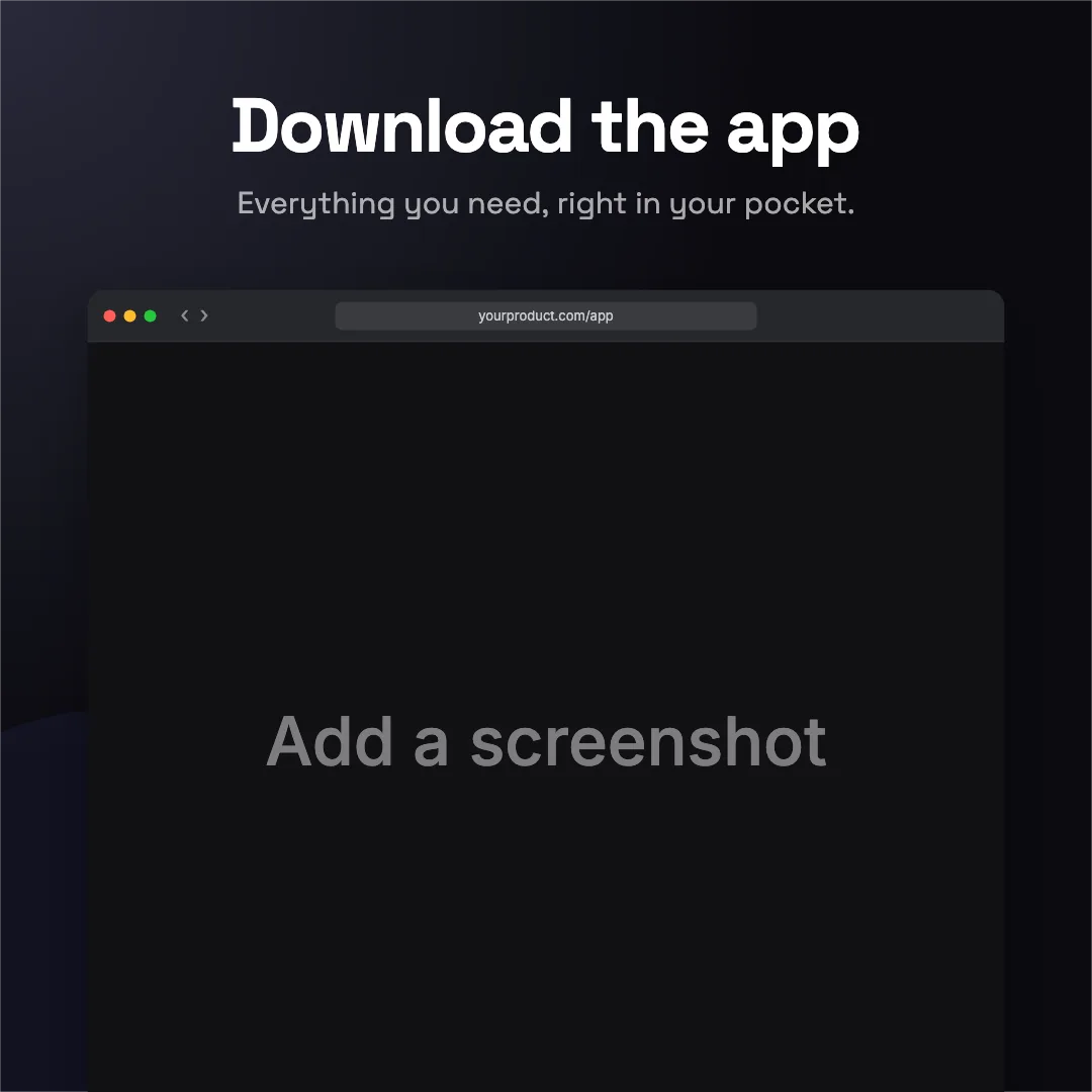 Facebook Square · Browser window template preview