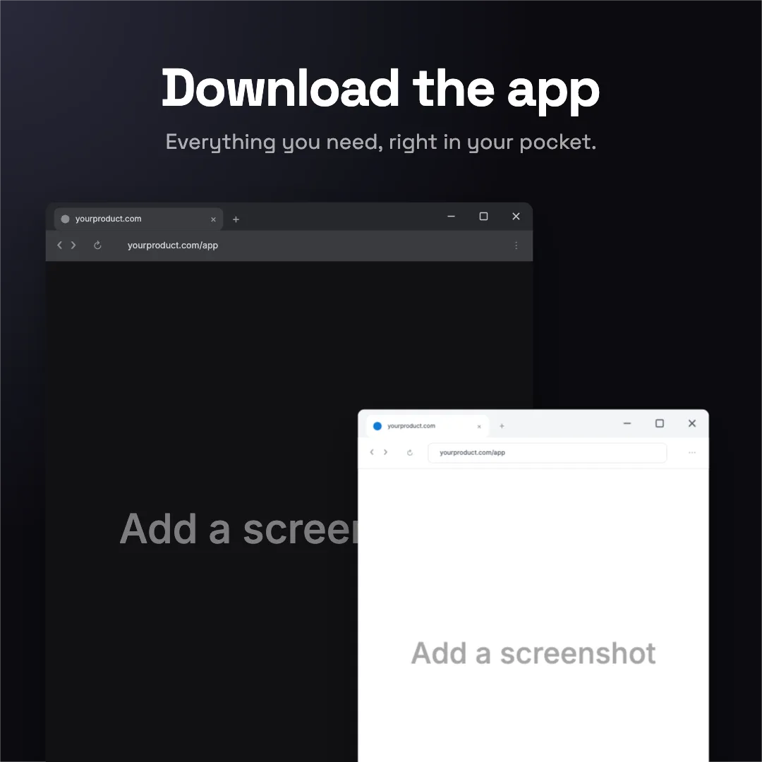 Facebook Square · Two windows template preview