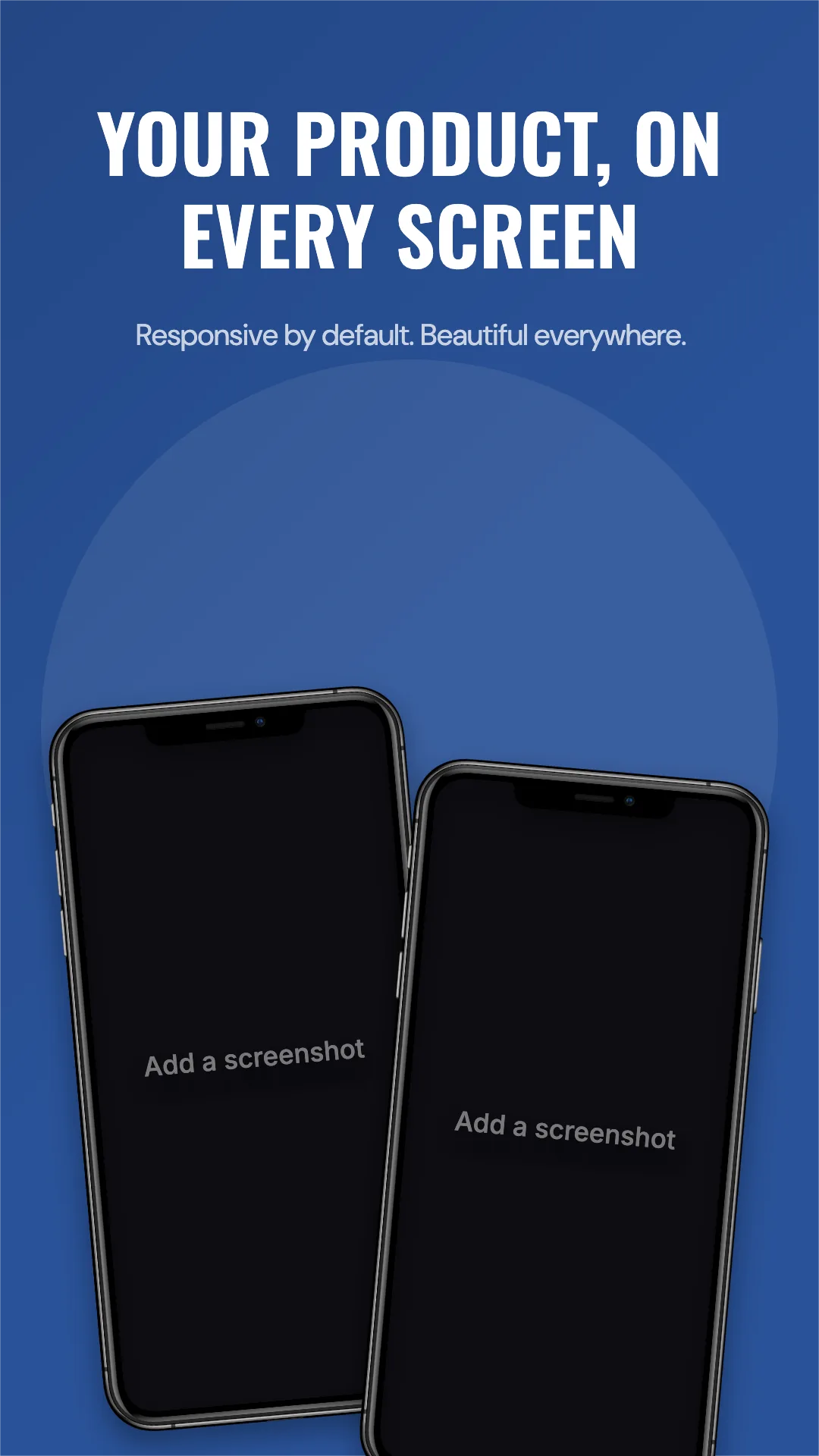 Google Play Screenshot · Two phones template preview