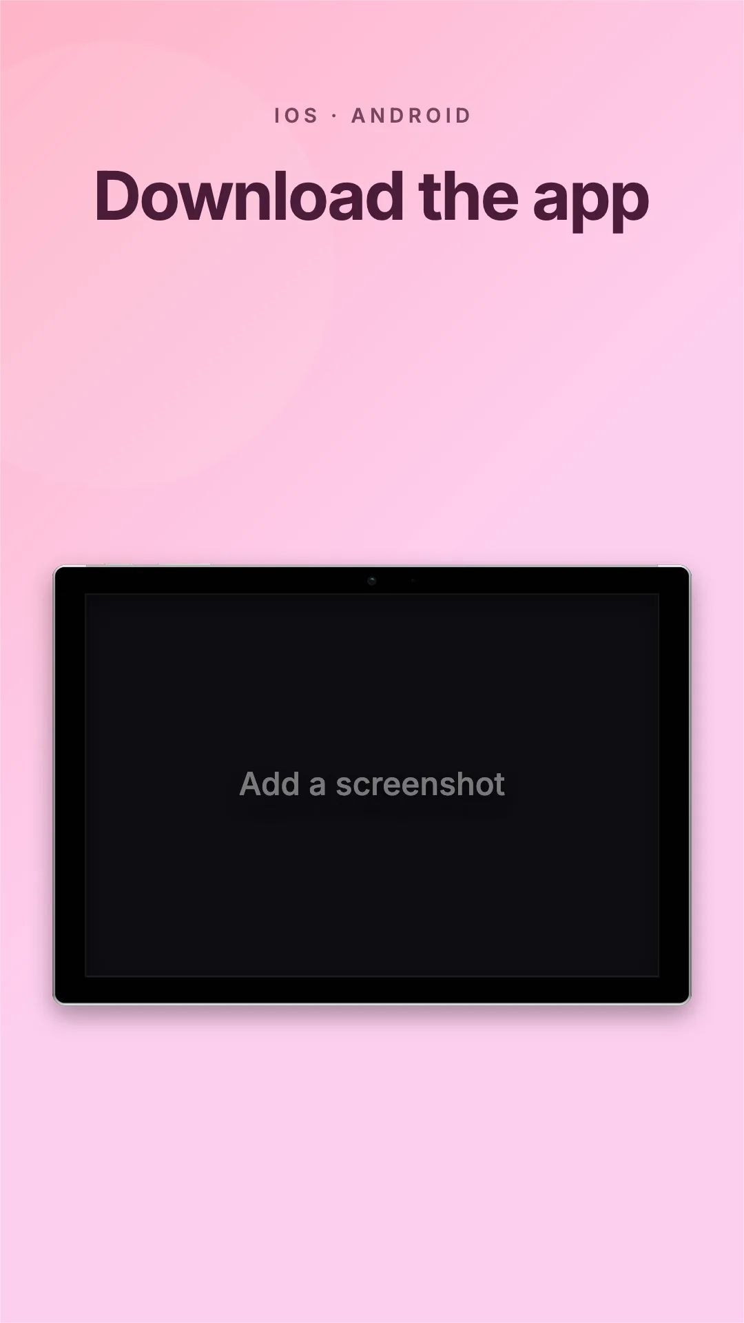 Google Play Screenshot · Tablet template preview