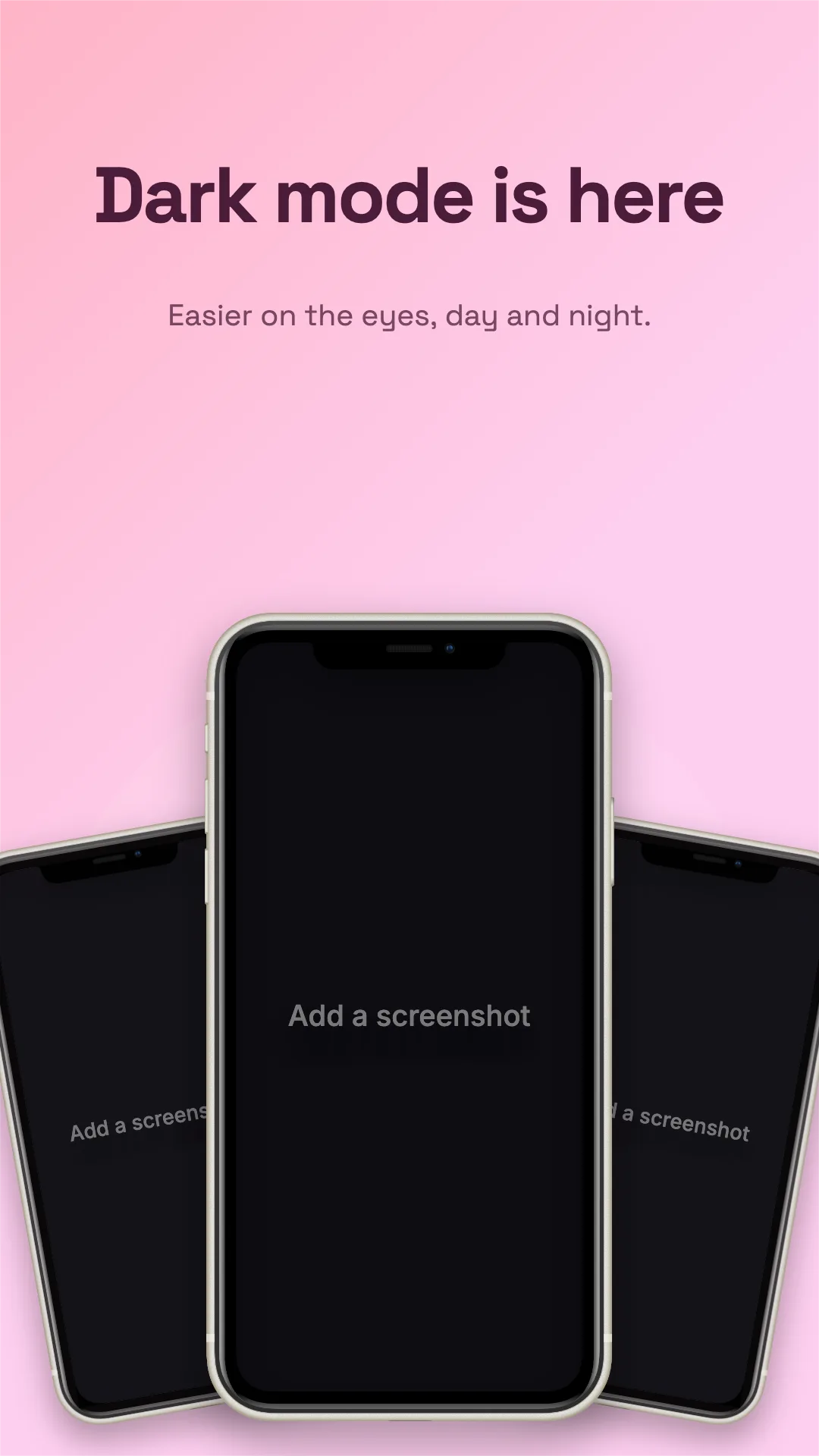 Google Play Screenshot · Three phones template preview
