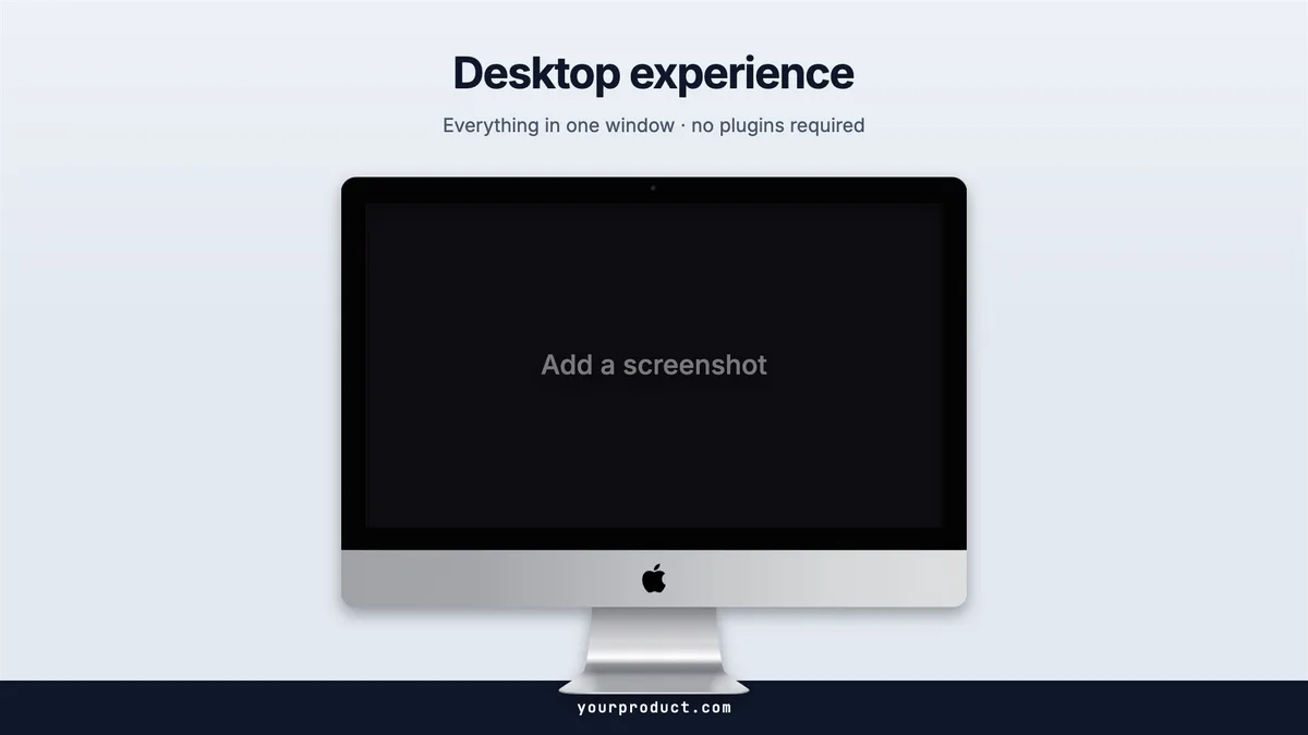 iMac · presentation slide template preview
