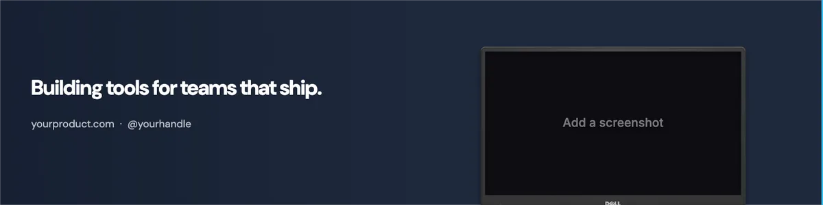 LinkedIn banner · laptop template preview
