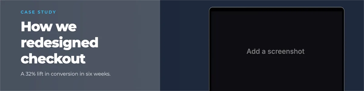 LinkedIn Banner · Split panel template preview