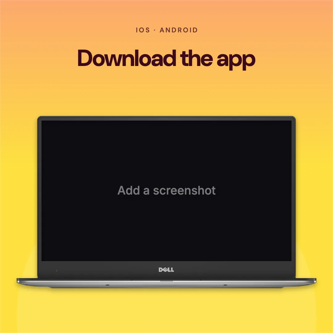 LinkedIn Square · Laptop template preview