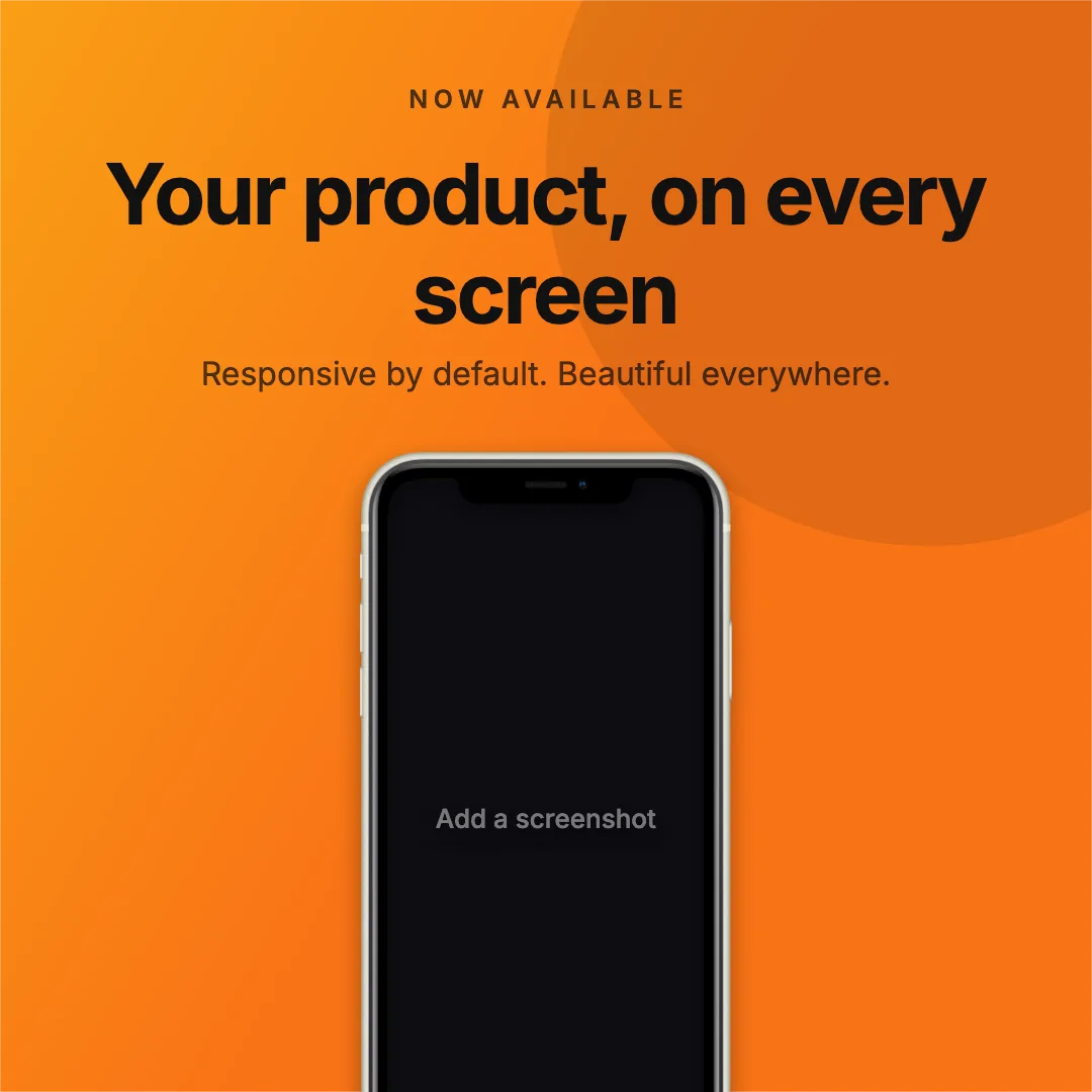 LinkedIn Square · Phone hero template preview