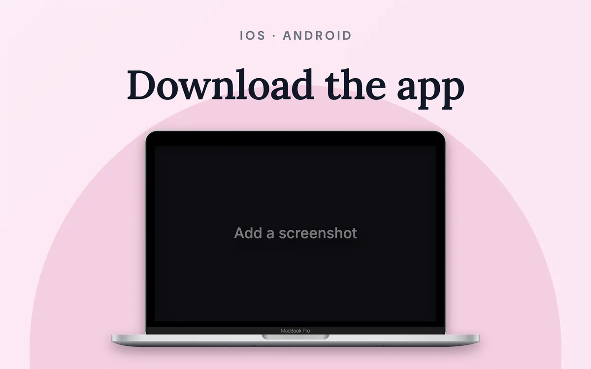 Mac App Store Screenshot · Laptop template preview