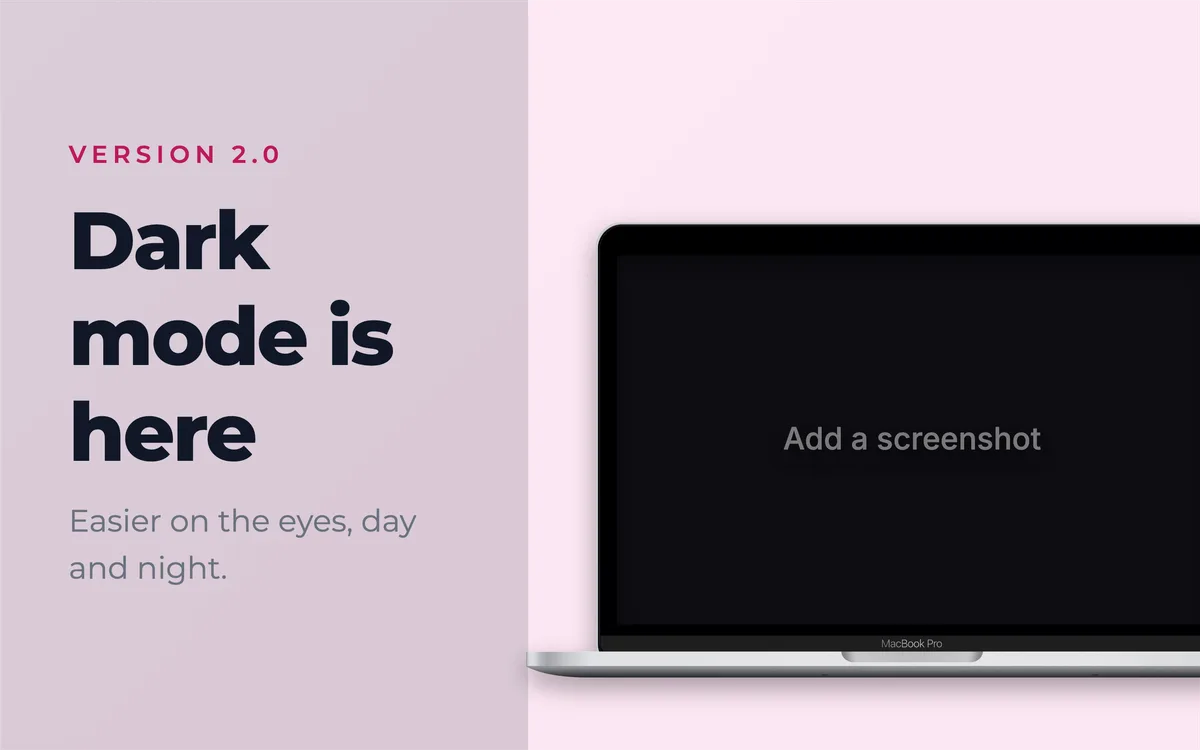 Mac App Store Screenshot · Split panel template preview
