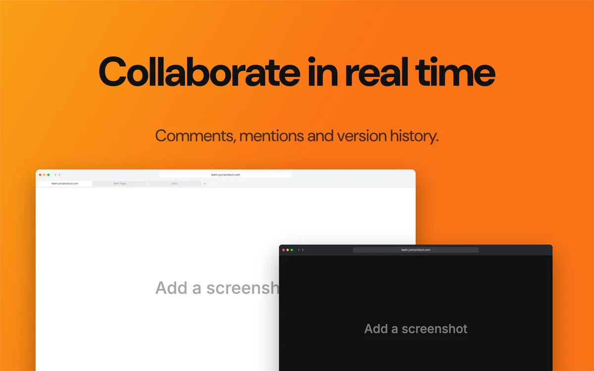 Mac App Store Screenshot · Two windows template preview