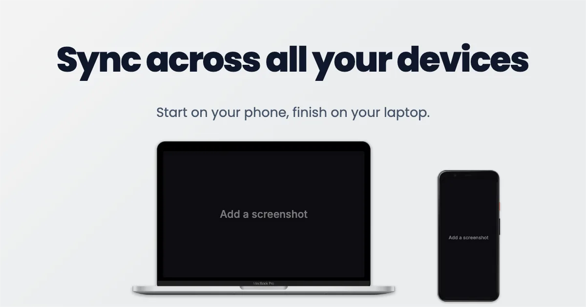 Open Graph Link preview · Laptop + phone template preview