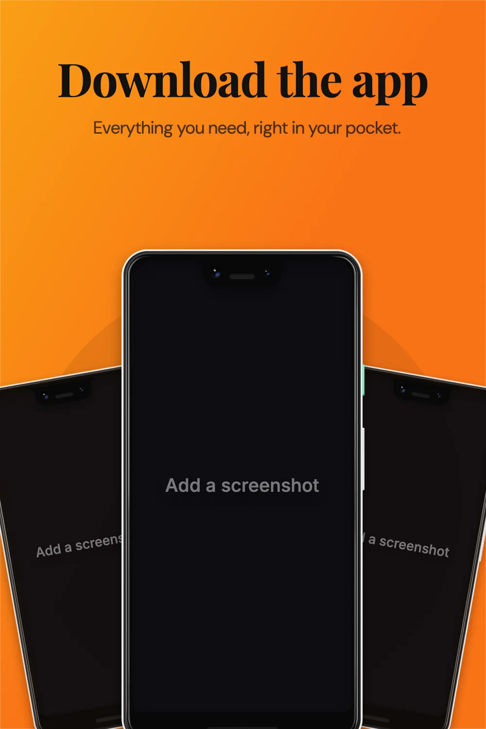 Pinterest Pin · Three phones template preview