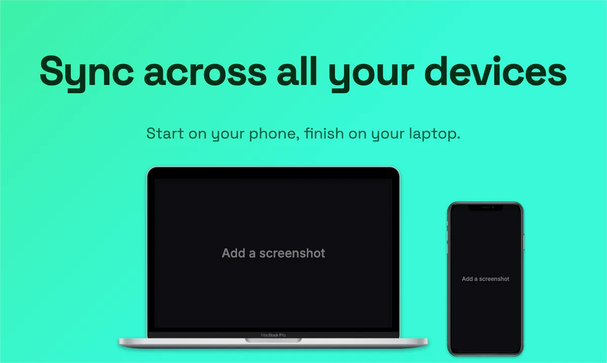 Product Hunt Gallery · Laptop + phone template preview