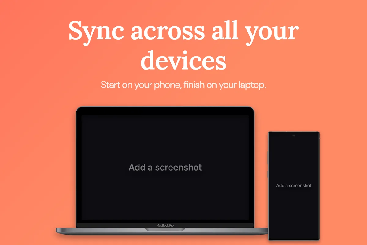 Website Case study · Laptop + phone template preview