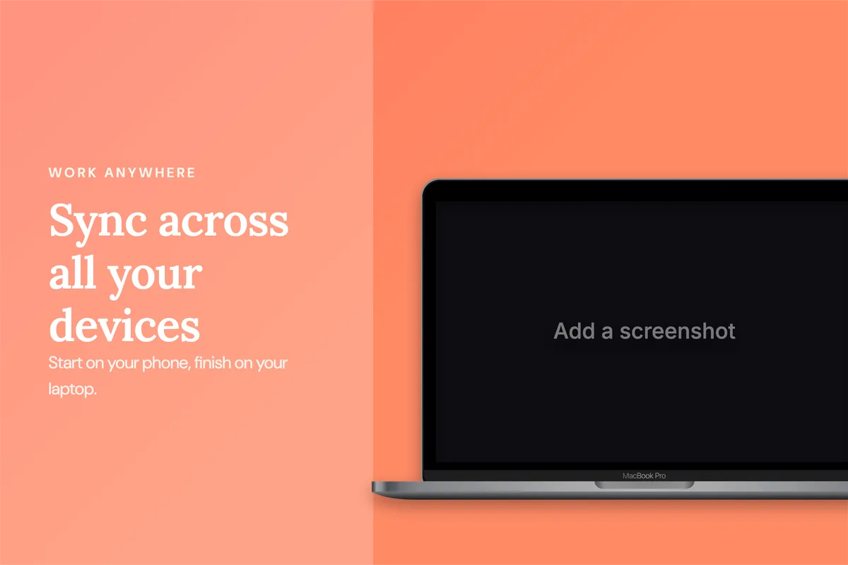 Website Case study · Split panel template preview