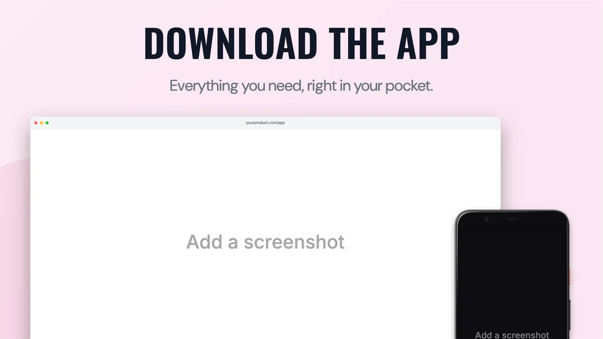 Website Hero · Web + mobile template preview