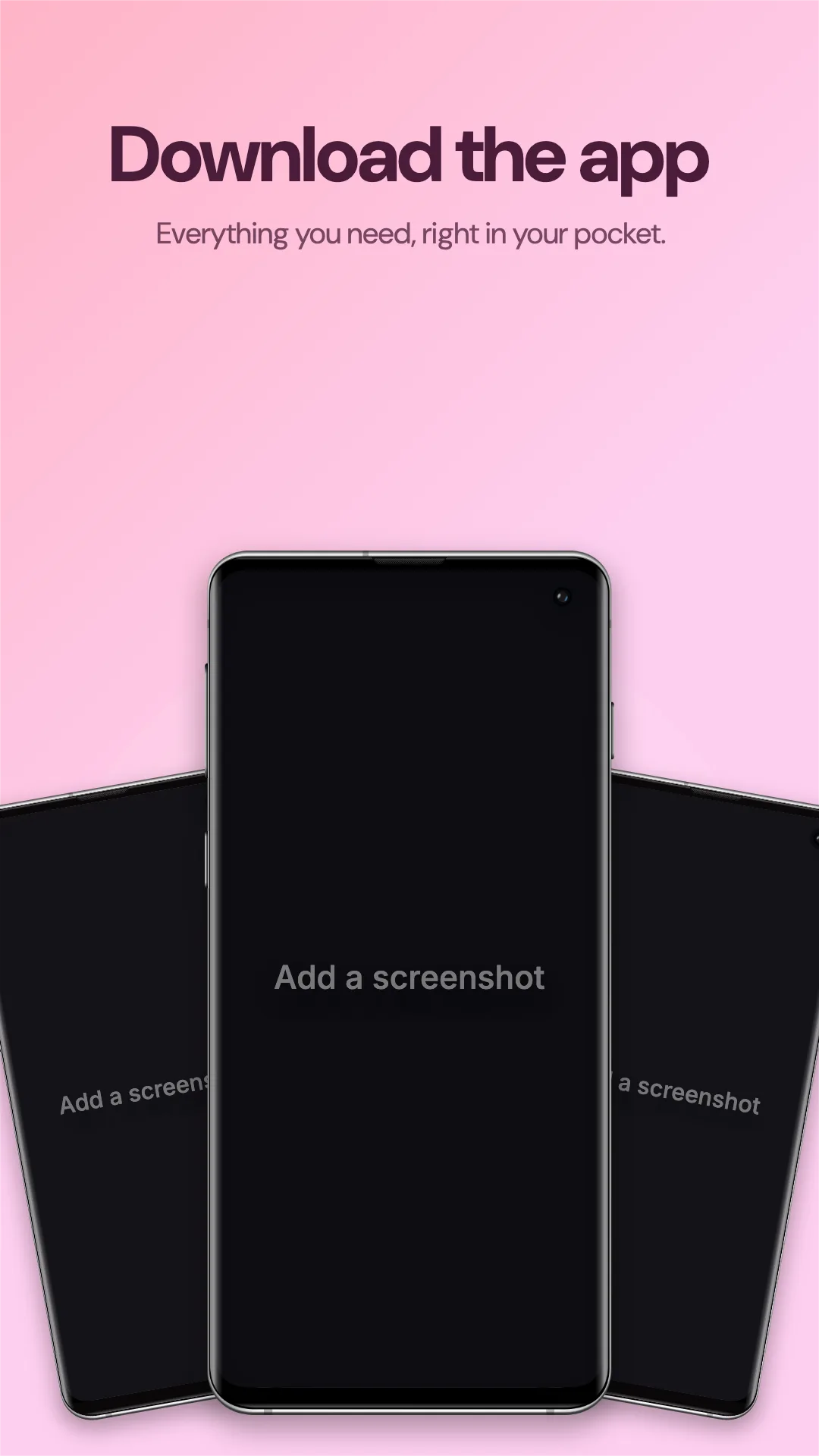 YouTube Short · Three phones template preview
